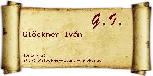 Glöckner Iván névjegykártya